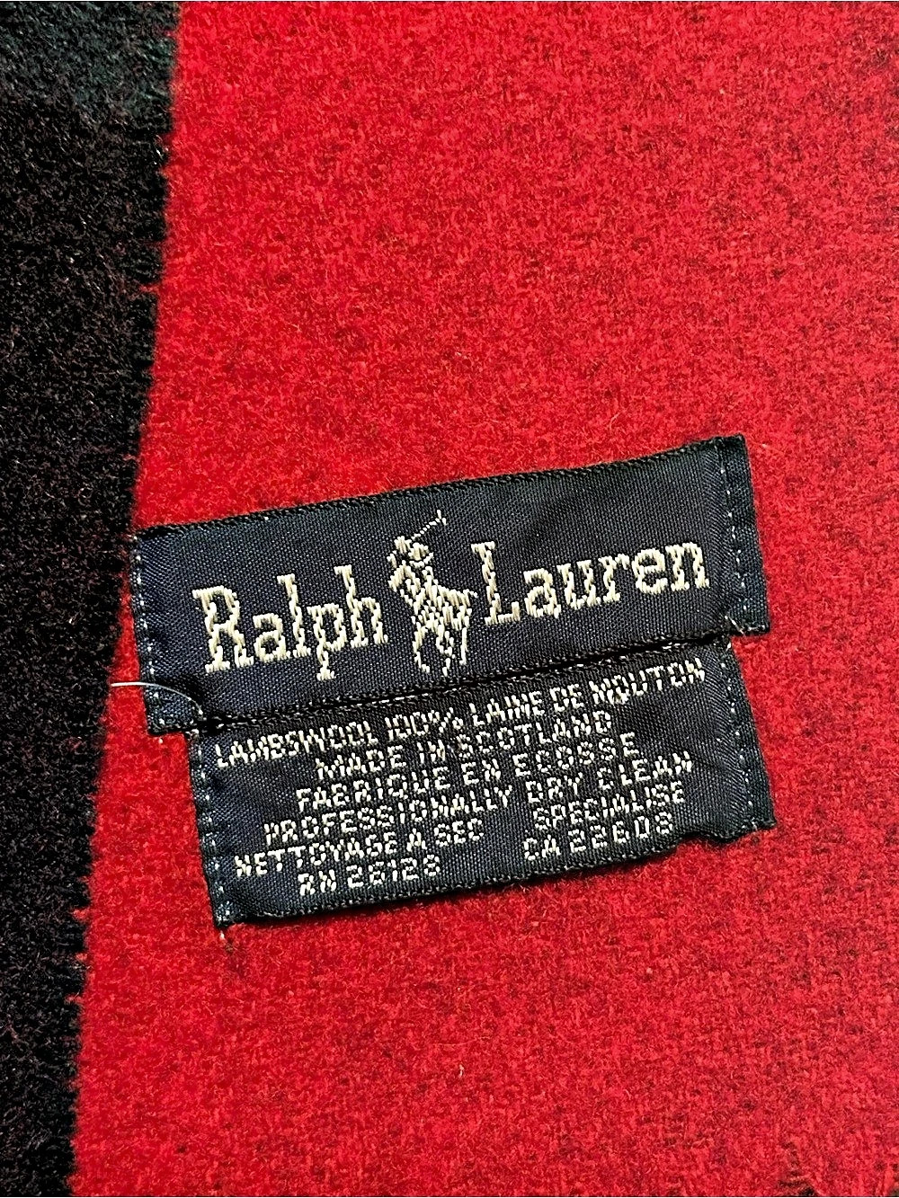 Vintage Ralph Lauren Plaid Wool Scarf - Picture 3 of 15